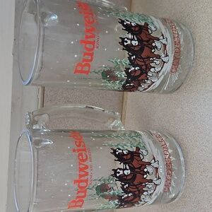 Pair of 1989 12 oz Budweiser mugs